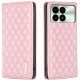 Voor Xiaomi Redmi K70E Diamond Lattice magnetische lederen flip telefoonhoesje