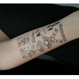 20 Stks Cartoon Ruimteschip Lichtgevende Kinderen Tattoo Stickers (Y-012)