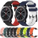 For Samsung Gear S3 Frontier 22mm Football Pattern Two-Color Silicone Watch Band(Black+White)