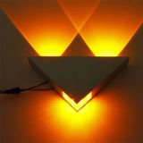 3W aluminium driehoek muur lamp Home verlichting indoor buiten decoratie licht  AC 85-265V (paars licht)
