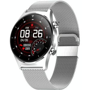 E13 1 28 inch IPS-kleurenscherm Smart Watch  IP68 Waterdicht  Stalen horlogeband  ondersteuning hartslagbewaking /bloeddrukbewaking/bloedzuurstofbewaking/slaapmonitoring (zilver)
