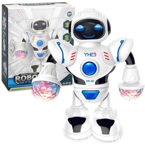 Elektrische Hyun Dance robot LED licht muziek Kinder educatief speelgoed (wit)