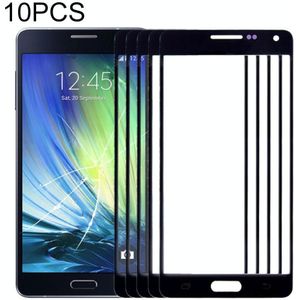 10 PCS front screen buiten glazen lens voor Samsung Galaxy A5 / A500 (zwart)