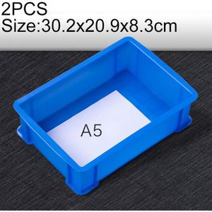 2 PC's dikke multi materile functievak gloednieuwe plat kunststofonderdelen vak gereedschapskist  grootte: 302 X 209 mm X 83mm(Blue)
