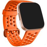 Voor FITBIT Versa 2 ademende siliconen horlogeband(Oranje)
