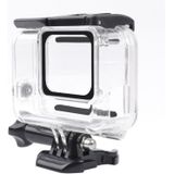 Voor GoPro HERO7 wit/Silver skelet behuizing zijkant holle beschermhoes met gesp Basic Mount & schroef (transparant)