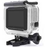 Voor GoPro HERO7 wit/Silver skelet behuizing zijkant holle beschermhoes met gesp Basic Mount & schroef (transparant)