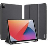 DUX DUCIS Domo-serie horizontale flip magnetische TPU + PU lederen behuizing met drie-opvouwbare houder & pensleuf & slaap / wekfunctie voor iPad Pro 11 (2021)/(2020)(zwart)