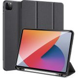 DUX DUCIS Domo-serie horizontale flip magnetische TPU + PU lederen behuizing met drie-opvouwbare houder & pensleuf & slaap / wekfunctie voor iPad Pro 11 (2021)/(2020)(zwart)