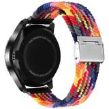 Nylon gevlochten metalen gesp-riem voor Galaxy horloge 4 20 mm (W zwart wit)