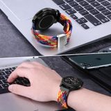 Nylon gevlochten metalen gesp-riem voor Galaxy horloge 4 20 mm (W zwart wit)