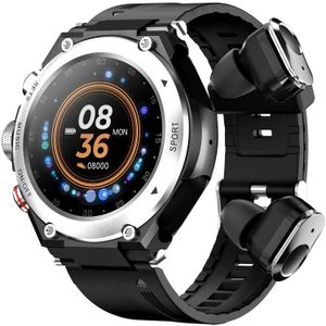 T92 1 28 inch IPS-aanraakscherm 2 in 1 Bluetooth-headset Smart Watch  ondersteuning voor hartslagbewaking / Bluetooth-muziek