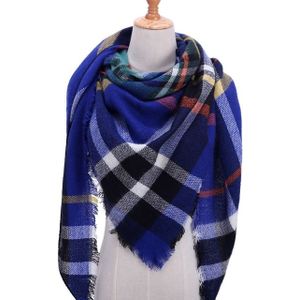 Lente Winter gebreide sjaal nek geruite Pashmina warme sjaals omslagdoeken Lady wrap (B8)