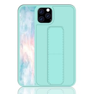 Voor iPhone 11 Pro Shockproof PC + TPU Beschermhoes met polsband & houder(groen)