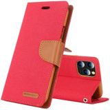 Voor iPhone 11 Pro MERCURY GOOSPERY CANVAS dagboek canvas textuur horizontale Flip lederen draagtas met kaartsleuven & portemonnee & houder (rood)