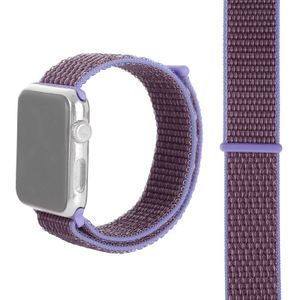 Eenvoudige mode nylon horloge band voor Apple horloge serie 4 & 3 & 2 & 1 38 mm & 40mm  met Magic stick (licht paars)