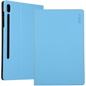 ENKAY horizontale Flip lederen draagtas met houder voor Samsung Galaxy tab S6 10 5 T860/T865 (licht blauw)