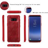 Voor Galaxy S8 multifunctionele retro afneembare magnetische horizontale lederen behuizing met kaartsleuven & houder & portemonnee & fotoframe(rood)
