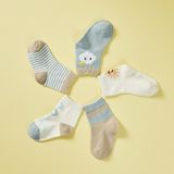 10 paar lente en zomer kinderen sokken gekamd katoenen tube sokken L (Sun Cloud)