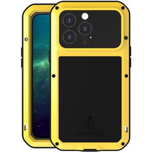 Love Mei Metal Shockproof Waterdichte Dustichte Beschermende telefoon Case voor iPhone 13 Pro