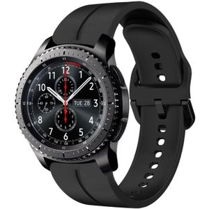 Voor Samsung Gear S3 Frontier 22 mm lus siliconen horlogeband
