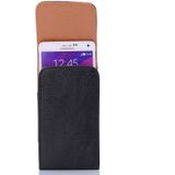 Univeral 5 inch Vertical Style Litchi structuur lederen hoesje / Waist Bag met Back Splint voor Samsung Galaxy S6 & S5  Grand Duos I9082(zwart)