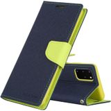 GOOSPERY FANCY DIARY For Galaxy S20+ Horizontal Flip PU Leather Case  with Holder & Card Slots & Wallet(Navy)