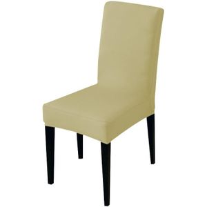 Moderne effen kleur stoel cover spandex stretch elastische bruiloft banket stoel covers eetkamerstoel cover pastorale Hotel cover specificatie: universeel formaat (Champagne)