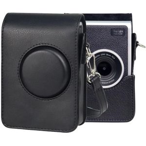 Verticale Full Body Camera PU lederen tas met riem voor Fujifilm Instax Mini Evo