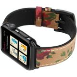 Retro Head-layer Cowhide Genuine Leather Watchband Voor Apple Watch Series 6 & SE & 5 & 4 40mm / 3 & 2 & 1 38mm(Groen)