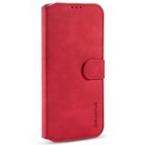 Voor Samsung Galaxy A42 5G DG. MING Retro Oil Side Horizontale Flip Beschermhoes (Rood)