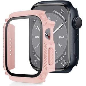 Scherm gehard glas Film Armor waterdichte horlogekast voor Apple Watch Series 8 & 7 41 mm