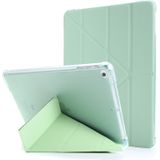 Voor iPad Air 2 Airbag Vervorming Horizontale Flip Lederen Behuizing met houder & penhouder(Mintgroen)