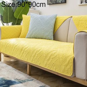 Vier seizoenen universele eenvoudige moderne antislip volledige dekking sofa cover  grootte: 90x90cm (feather dream geel)