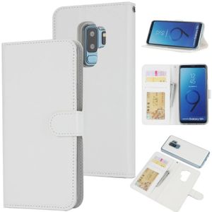For Samsung Galaxy S9+ Cross Texture Detachable Leather Phone Case(White)