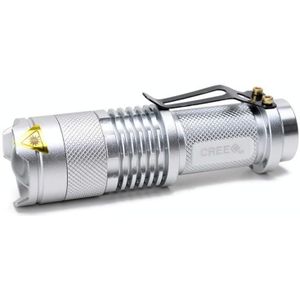 2 stks Mini Zoom LED-zaklamp Dual-Purpose Intrekbare zaklamp