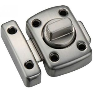 Universele deurklink beveiliging schuifdeur slot met schroeven  maat: L (geborsteld zilver)