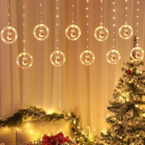 Christmas Decoration Lights USB Ring Doll 10 in 1 String Lights (Snowman)