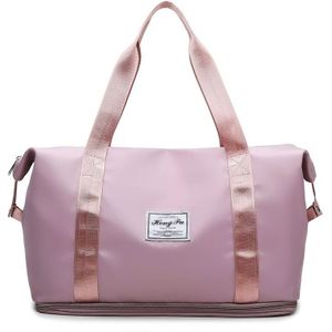 Travel Bag Large Capacity One-Shoulder Handbag Sports Gym Bag Dry And Wet Separation Duffel Bag(Pink)