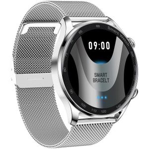 AK32 1 36 inch IPS Touch Screen Smart Watch  ondersteuning Bluetooth -oproep/Blood Oxygen Monitoring  Style: Steel Watch Band (Silver)