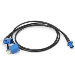 RG174 type Fakra C male plug naar 2 x Fakra C Female Jacks Y Splitter gecombineerde kabel  lengte: 50cm