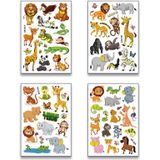 10 stks Dieren Bronzing Cartoon Tattoo Stickers Kinderen Tijdelijke Arm Stickers (WE-017)