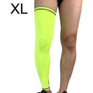 Outdoor basketbal badminton sport knie pad paardrijden Running Gear lange ademende bescherming benen panty  grootte: XL