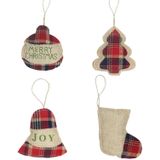 5 PCS Kerstversiering kersthanger levert Gift Socks Ornaments (D Driehoek)