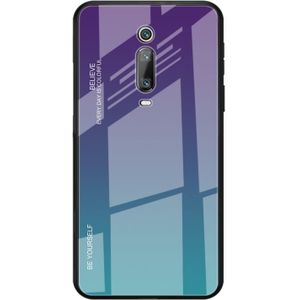 Voor Xiaomi Redmi K20 / K20 Pro / Mi 9T / Mi 9T Pro Gradient Color Glass Case (Paars)