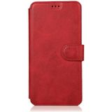 Voor iPhone 12 Pro Max Kalf texture magnetische gesp horizontale flip lederen case met houder & kaartslots & portemonnee & fotoframe(rood)