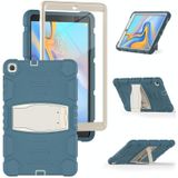 Voor Samsung Galaxy Tab A 10.1  T510 3-Layer Protection Screen Frame + PC + Siliconen Schokbestendig Combinatiecase met Houder (Cornflower Blue)