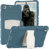 Voor Samsung Galaxy Tab A 10.1  T510 3-Layer Protection Screen Frame + PC + Siliconen Schokbestendig Combinatiecase met Houder (Cornflower Blue)