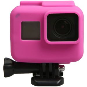 Orgineel voor GoPro HERO5 siliconen Border Frame Mount Housing beschermend hoesje Cover Shell(roze)