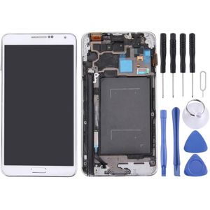 Originele LCD Display + Touch Panel met Frame voor Galaxy Note III / N900(White)